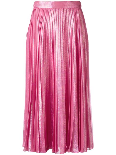 gucci lurex pink plested|Gucci Bow Pleated Silk Metallic Skirt Silk Lurex Pink .